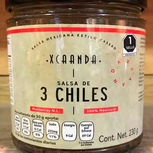 Salsa de 3 Chiles - XCAANDA